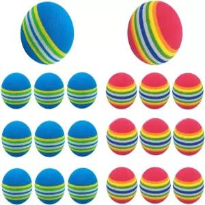 메드수오 20pcs 실내/외 골프 연습용 골프공 트레이닝볼 가든 소프트 폼 탄력 - 레드와 블루