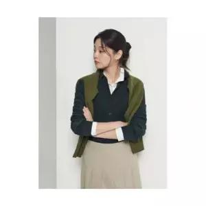 빈폴 BEANPOLE LADIES 코듀로이 슬림핏 셔츠 그린 (BF5964C05M) BF5964C05M 344440