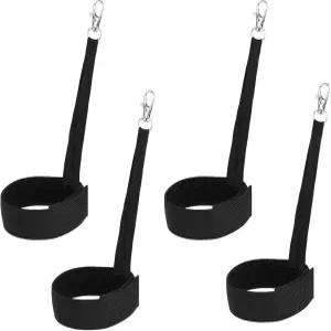 라수로아 4pcs 나일론 스키 글러브 금속 버튼 안전 스트랩 손목 캐리어 슬링 클립 실용적인 메이트 기어