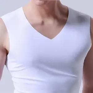 기능성반팔 V넥 심리스 쿨 기능성 나시 티셔츠 - 무봉제 KK868