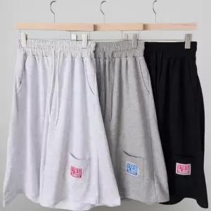 여성 패치 디자인 미니 포켓 밴딩 칠부 트레이닝 반바지 (35830238)