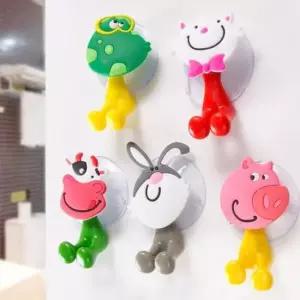 칫솔후크 칫솔걸이 동물캐릭터 흡착식 칫솔꽂이