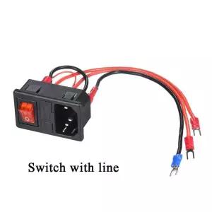 3D 프린터 부품 220V/110V 전원 공급 장치 스위치 남성 소켓(퓨즈 포함) DIY 액세서리