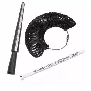 1개 전문 보석 도구 링 맨드렐 스틱 핑거 게이지 사이저 측정 영국/미국 사이즈 DIY 세트