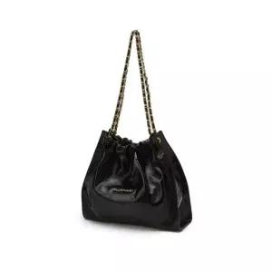 질스튜어트 뉴욕 코코체인 블랙 골드 장식 드로우스트링 체인숄더백M JABA5F142 국내매장판 1696249