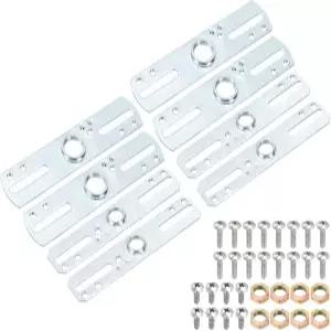 MECCANIXITY 조명 기구 크로스바 키트 샹들리에 조명을 위한 마운팅 브래킷 천장 조명판 실버 톤 8 세트