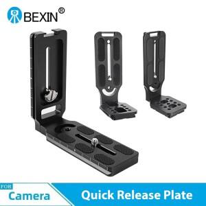 BEXIN 범용 카메라 L 자형 수직 플레이트 삼각대 canon호환 NIKON호환 DSLR 용 콜드 슈가있는 퀵 릴리스 브