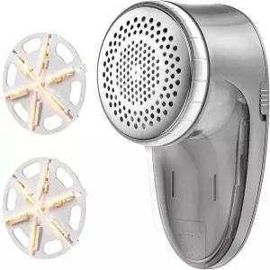 루이들라 패브릭 면도기 보푸라기 제거제 교체 가능한 스테인리스 스틸 6잎 칼날이 있는 스웨터 옷 퍼즈용