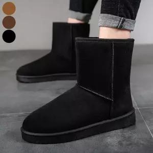 남성 스웨이드 미들부츠 방한 기모 안감 겨울 털부츠 Rud9+4Gsq