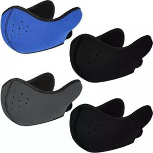 게이가 4피스 겨울 얼굴 커버 플리스 넥 게이터 유니 통기성 워머와 이어머프 포함