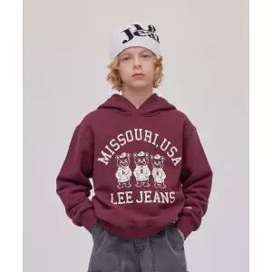 리 키즈 LEE KIDS 베어LEE 그래픽 후디 버건디 LK2504HD33BU 704782