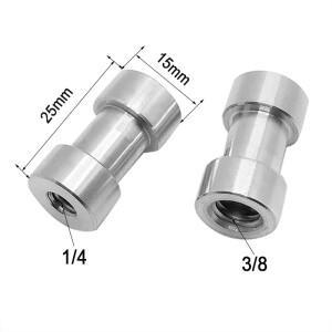 카메라 나사 3/8 1/4 변환 라이트 스탠드  상호 회전  액세서리  삼각대용 어댑터 마운트