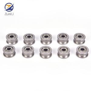 레일 트랙 선형 볼 베어링 가이드 도르래  U624ZZ U 그루브  V623ZZ  3x12x4mm  4x13x7mm  10 개