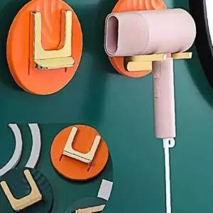 접이식 홀더 무타공 거치대 주황 드라이기