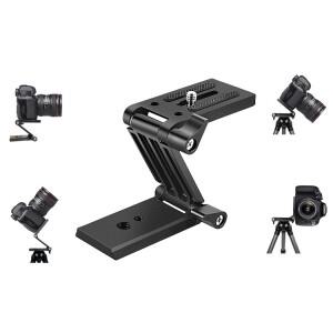 알루미늄 Z-플렉스 틸트 헤드 Z 타입 삼각대 조정 손잡이 2 개  퀵릴리즈 플레이트  DSLR 카메라  캠코더