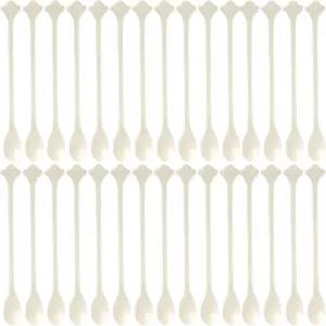 200개 커피 칵테일 교반 스틱 스푼 일회용 플라스틱 미니 컵 음료 주방 다이닝 티 식기류 액세서리 바