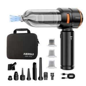 AIERUI 무선 휴대용 진공청소기 3 in 1 송풍기 및 인플레이터 16000Pa 강력 흡입력 자동차 가정 진공 실러 백 야외 사용에 이상적임 생일 DS-KV DS-VU