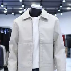 STCOSS 봄 세미오버 비건 레더 트러커 점퍼 F1JP24152