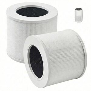 레보이트 코어 미니 공기청정기 필터와 호환되는 유니키 교체 필터 3 in 1 H13 트루 헤파 고효율 활성탄 부품 RF 2팩 DS-4H DS-EX