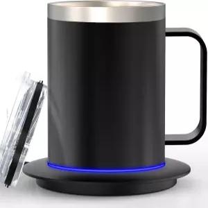 책상용 스마트 온도 조절 커피 머그잔 10시간 자동 차단이 가능한 가열 컵 USB 구동 머그 워머