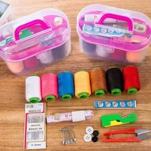 준비물바늘세트 쪽가위 실 다양한사이즈 튼튼한케이스 바느질키트