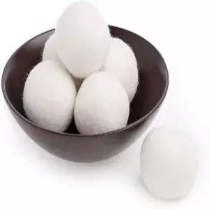 프렌즈 포에버 울 드라이어 볼 6팩 XL 세탁 볼은 재사용 가능한 천연 섬유 유연제 건조 시트로 건조되며