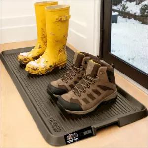 고릴라 그립 신발용 천연 고무 실내 야외 부츠 트레이 가장자리 손잡이가 올라간 방수 겨울 매트 찢어짐