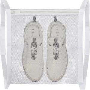 건조기용 PCS 스니커즈 워시 앤 드라이 네트 백 2개 지퍼와 스트랩이 달린 대형 허니콤 메쉬 세탁 대부분의