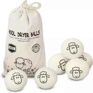 울 드라이어 볼 6팩 프리미엄 뉴질랜드 세탁 재사용 가능 100 손으로 감싼 천연 섬유 유연제 옷 주름과