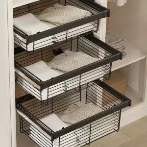 장롱레일 바구니 수납 장롱 서랍식 장농레일바구니 철제