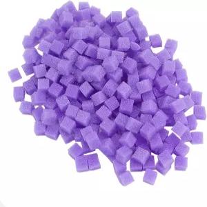 1팩 약 1000개 미니 스펀지 큐브 선물 상자 채우기 작은 블록 보라색