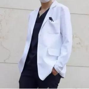 약사가운 남성 의사가운 상의 가운자켓 가운 약사 병원 랩