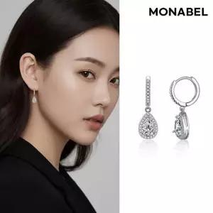 모나벨 1캐럿 모이사나이트 다이아몬드 물방울 귀걸이