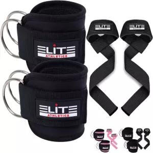케이블 머신용 엘리트 육상 발목 스트랩 킥백용 짐 커프 역도 데드트 및 캐리백용 손목 팅