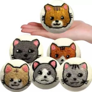 울 드라이어 볼 - 6 XL 재사용 가능한 천연 섬유 유연제 건조 시간 단축 주름 정전기 및 세탁 뭉침