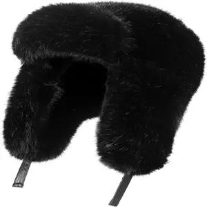 귀 덮개가 달린 트래퍼 모자 - 겨울 러시아 스타일 모피 파일럿 우산 남녀용 방풍 스키