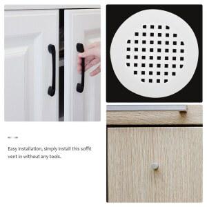 환풍기커버 20Pcs 60mm 라운드 소핏 벤트 캐비닛 도어 커버 내구성 플라스틱 공기 환기