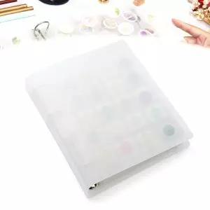 누브렉 왁스 씰 보관 바인더 - PVC 포켓 시트 10장 공예 및 수집가용 4링 앨범이 포함된 200개의 우표 동전