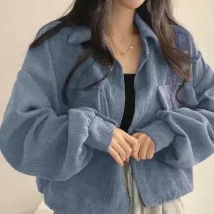 [의류] 크롭 자켓 밑단 스트링 루즈핏 자켓