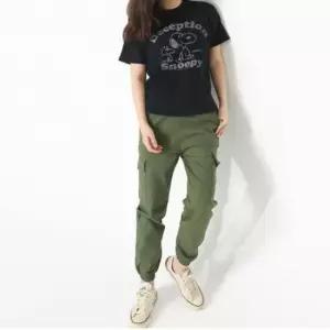 [의류] 여자 카고바지 양포켓 디테일 린넨 조거팬츠