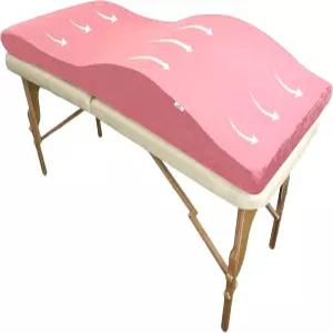 래쉬 침대 토퍼 - 인체공학적 메모리 폼 패드(플러쉬 커버 포함) 속눈썹 테크용 스파 테이블 쿠션 미용