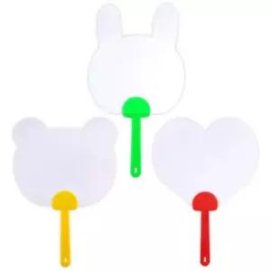 그리기부채 미니 하드보드 부채 (100개) 그리기 모양 만들기