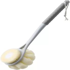 샤워 바디 브러시 부드러운 칫솔모 아름다운 호박 루파 14인치 롱 핸들 백 스크러버 목욕 메쉬 스펀지