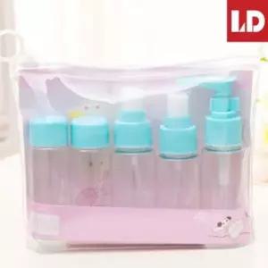 [셀러에이드]다담아 투명 공병 파우치 세트 유리 플라스틱공 케이스 여행 세트