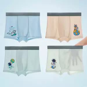 꾹상점1  주니어 우주 남아 키즈 팬티 사각 아이스 아동 4종세트 PP937