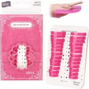 손가락용 26 PCS 재사용 가능한 네일 폴리시 가드 프로텍터 10 사이즈 C 아트 페인팅용 쉴드 스킨 큐티클