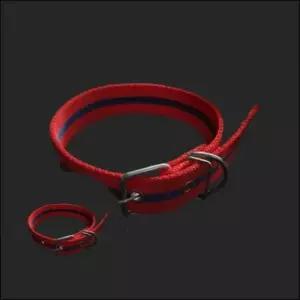 [반려] 개목줄 나일론 30mm 빨강 중형견목줄 강아지산책목줄 강아지나일론목걸이