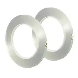 투명 플로럴 테이프 방수 꽃다발 및 꽃 용품용 1/4인치 와이드 꽃병 공예 2롤 포장 코르사주 DIY 공예용