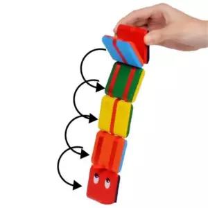 색깔체인지 기초마술 나무블럭 야곱사다리 2개 만들기놀이 초등교과연계 방과후 착시