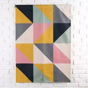 [콩심팥심](핑크체크) 주방창커튼 반커튼 가림막 간이커튼 가림천 공간분리